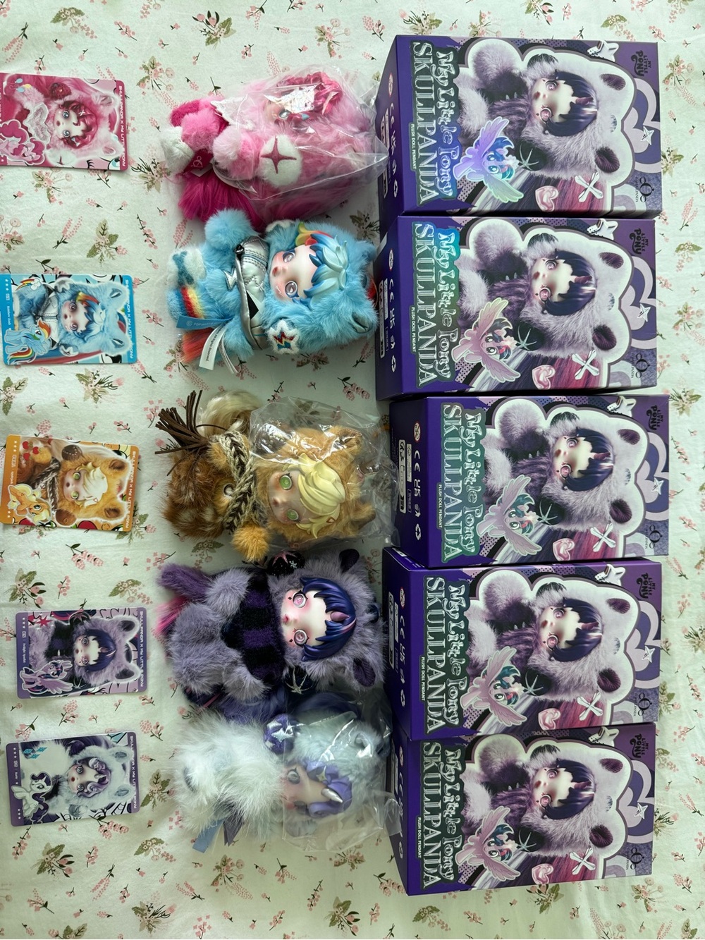 Skullpanda Plush My Little Pony Doll Collection - Purple, Gray, Blue, Pink, Gold